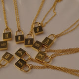 Lock Initial Necklace