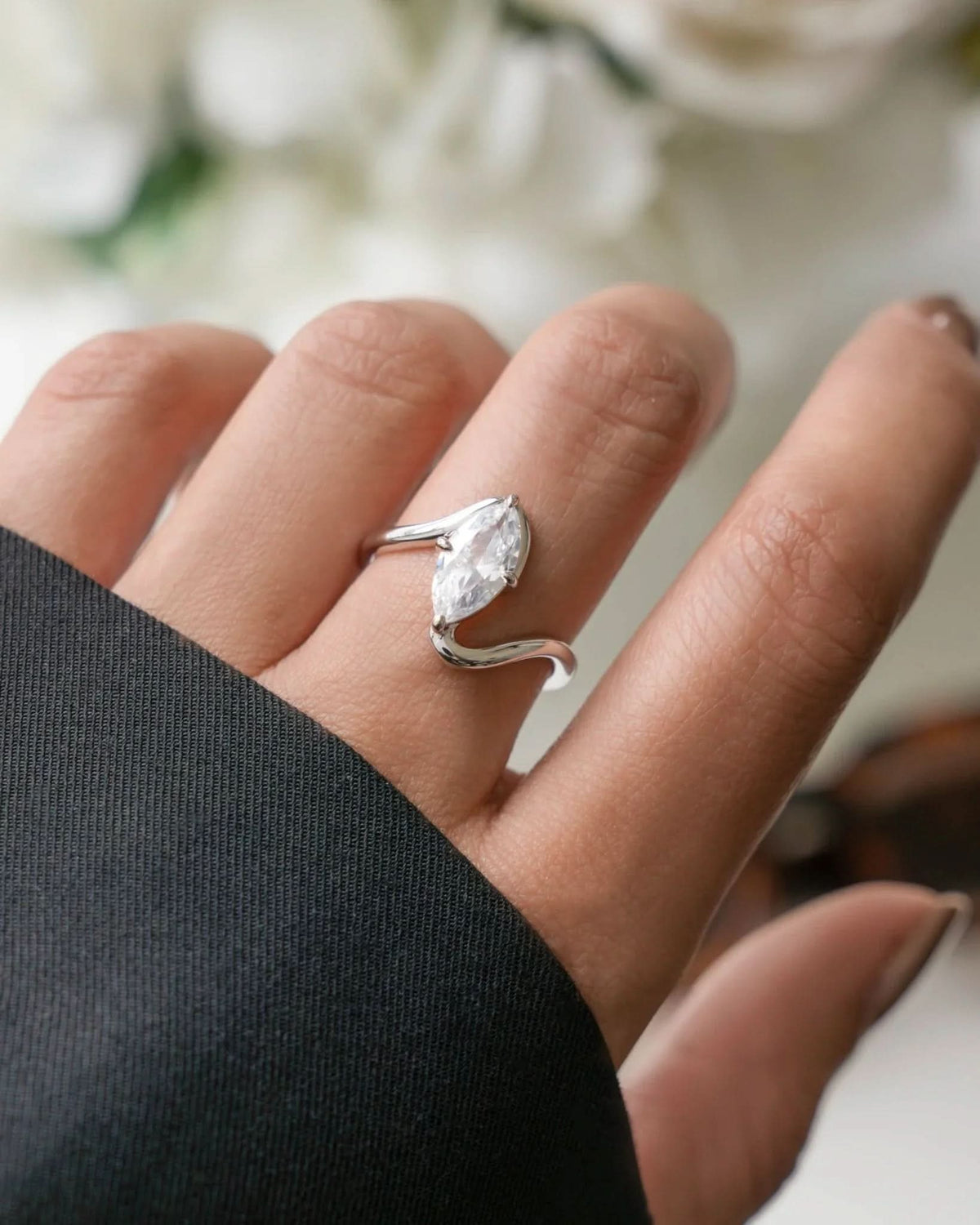 Marquise Swirl Ring