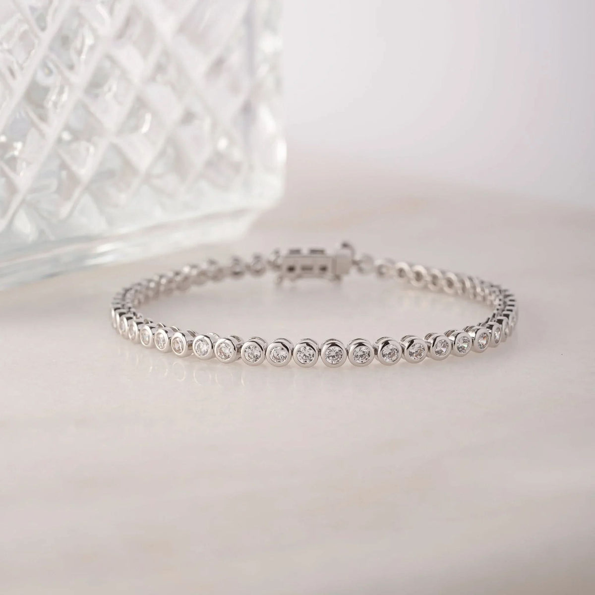 Mini Round Bezel Tennis Bracelet