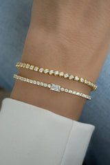 Mini Round Bezel Tennis Bracelet