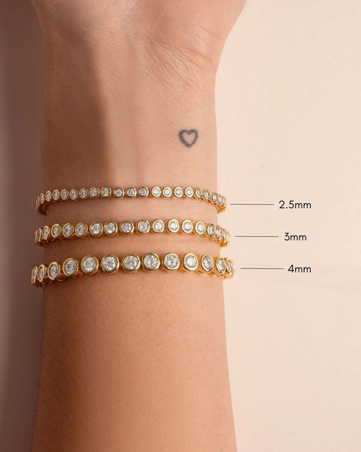 Mini Round Bezel Tennis Bracelet