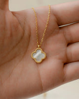 Mother of Pearl Clover Necklace