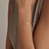 Multi Hollow Clover Bracelet