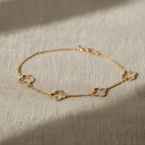Multi Hollow Clover Bracelet