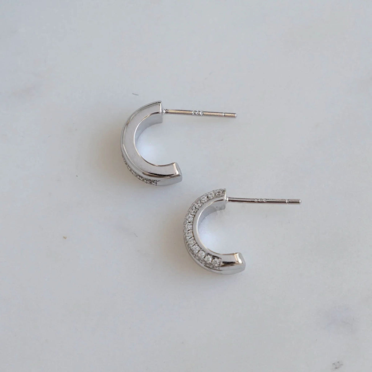 Pavé Double Hoop Earrings