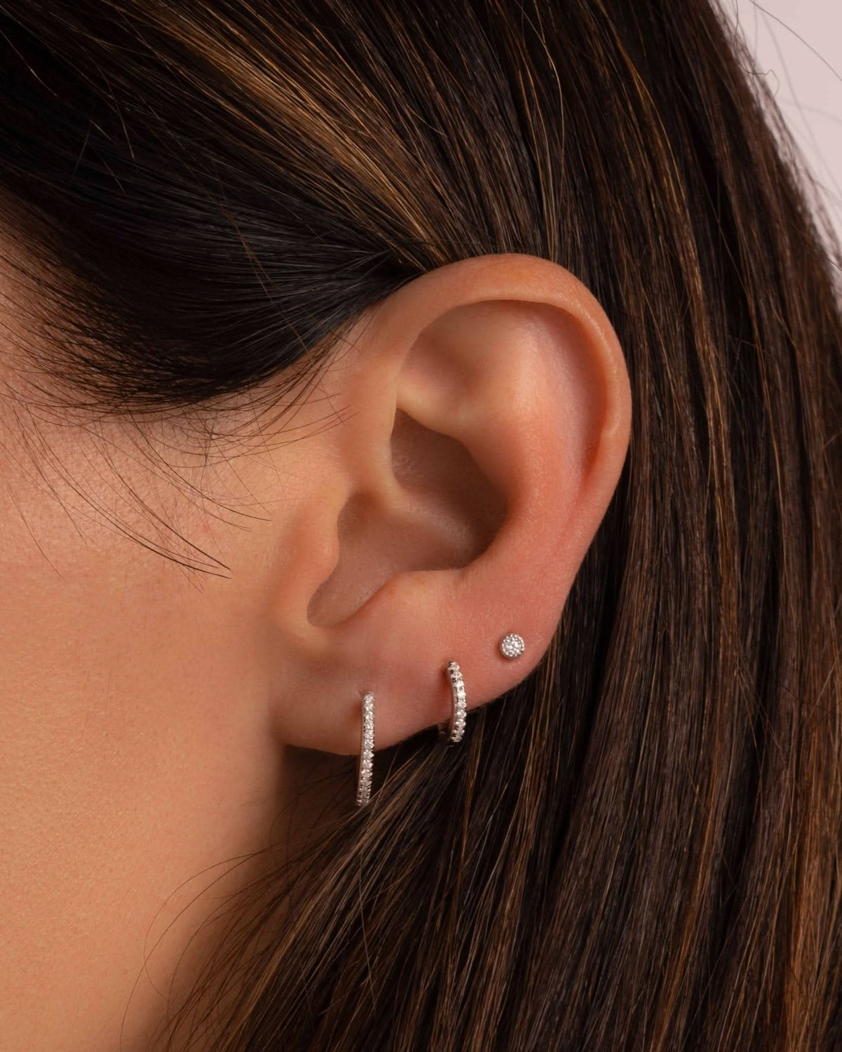 Pavé Huggie Earrings (Two Sizes Available)