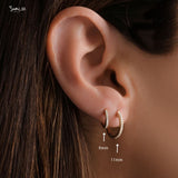 Pavé Huggie Earrings (Two Sizes Available)