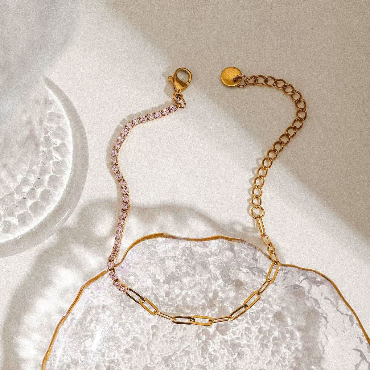 Pink Double Tennis Bracelet