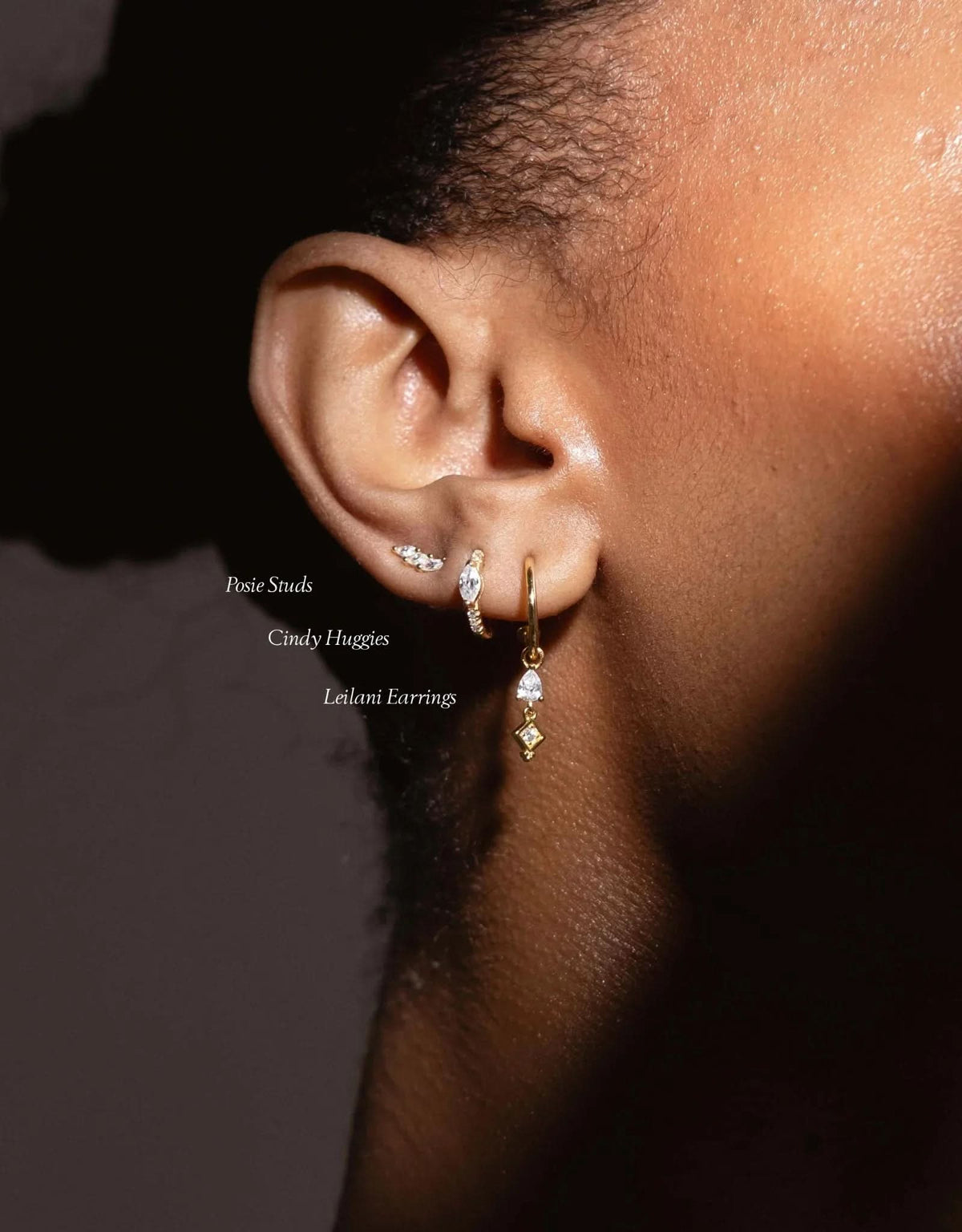 Posie Earrings - Gold