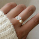 Toi et Moi Pearl Ring